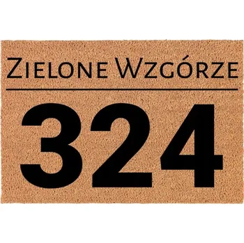 Rohožka KOKOSOVÁ VSTUPNÍ ROHOŽKA BÉŽOVÁ 40X60 ULICA I NUMER W TWOIM LOKALU