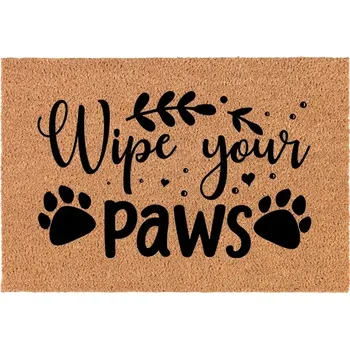 Rohožka KOKOSOVÁ ROHOŽKA PŘED DVEŘE NA BOTY VTIPNÁ 40X60 PŘÍRODNÍ ODOLNÁ