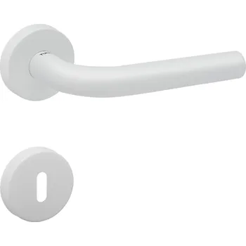 Dveřní kování TI - MONA - R AP 2001 rozety BB, klika/klika WS - Bílá matná (152)