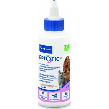 Kosmetika pro psa Virbac Epiotic 60 ml čisticí roztok pro uši psů a koček