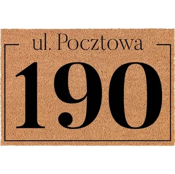 Rohožka KOKOSOVÁ VSTUPNÍ ROHOŽKA BÉŽOVÁ 40X60 cm - HIT ZAMIESZKANIE: ULICA I NUMER