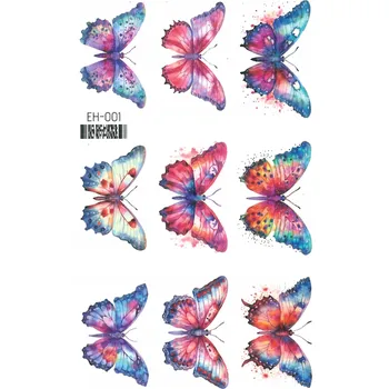 Odstranitelné tetování Smyvatelné tetování pro děti - Motýli EH001