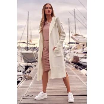 Dámský svetr Dámský svetr MOE M596 BÉŽOVÁ unisize