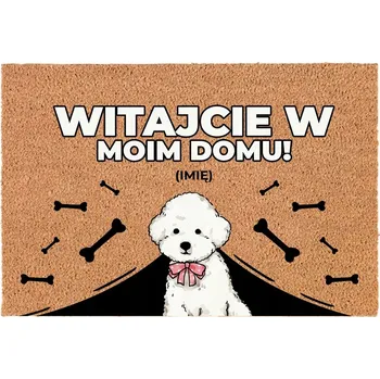 Rohožka KOKOSOVÁ ROHOŽKA SE JMÉNEM MAZLÍČKA 40X60 NEBO VÍTÁNÍ