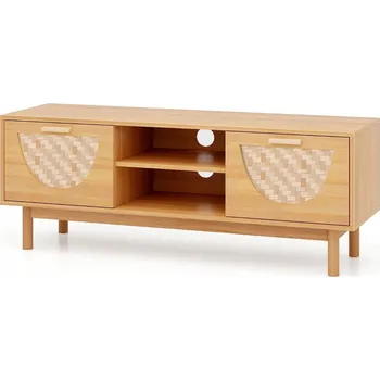 Televizní stolek TV stolek stojící Costway 120 cm x 45,5 cm x 35 cm