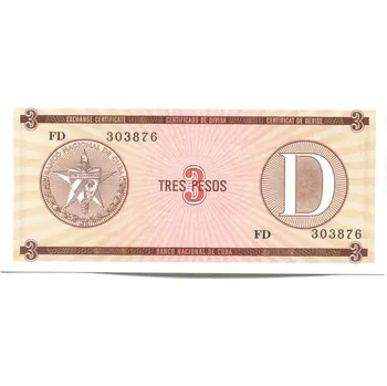 KUBA. Série D. 3 pesos (1985). Pi. FX 28.