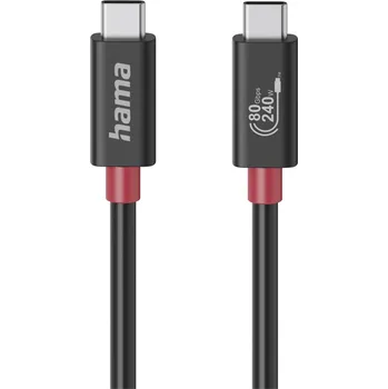 Počítačové příslušenství Hama USB-C kabel USB4, 1 m, 80 Gb/s, 240 W