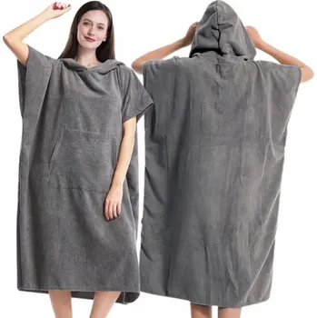 PONČO NA OTUŽOVÁNÍ RUČNÍK S KAPUCÍ PRO LEDOVÉ MEDVĚDY OSUŠKA K BAZÉNU