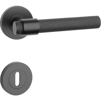 SH - OVAL - R 1743 PRO 8 MM rozety BB, klika/klika BS - Černá matná