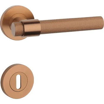 SH - OVAL - R 1743 PRO 8 MM rozety BB, klika/klika CUM PVD - Měď matná PVD