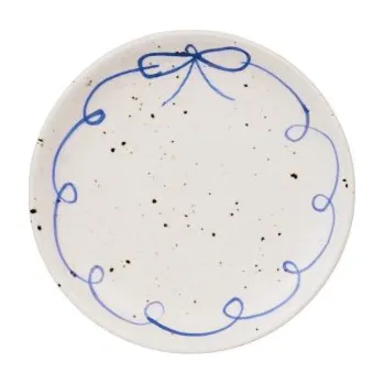 Talíř Keramický talíř Viola Bow Blue 18 cm