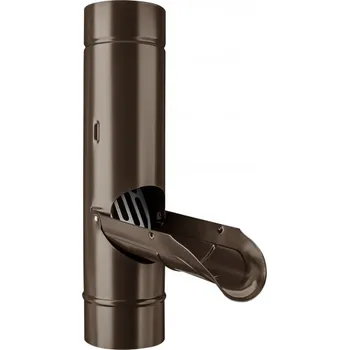 okap KJG Dešťová klapka s lapačem listí Ø80 mm Barva: RAL 8028 Testa di Moro (hnědá)