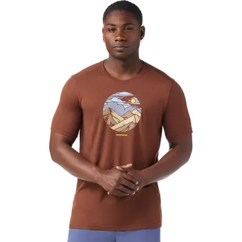 Pánské tričko Smartwool FOURTEENER ACTIVE SHORT SLEEVE GRAPHIC T sable brown tričko