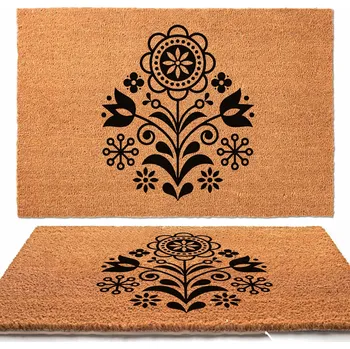 Rohožka Kokosová rohožka venkovní na boty 40x60 cm - potisk KVĚTY
