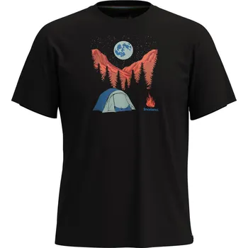 Oblečení a móda Smartwool NIGHT CAMP SHORT SLEEVE GRAPHIC TEE black tričko