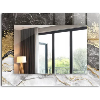 Zrcadlo Zrcadlo do koupelny ložnice obývacího pokoje s potiskem 80x60 Mramor žíly abstrakce