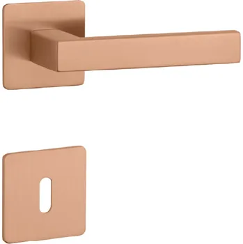 SH - KVADRAT - HR 1760 3SM rozety BB, klika/klika CUM PVD - Měď matná PVD