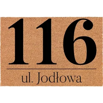 Rohožka KOKOSOVÁ VSTUPNÍ ROHOŽKA BÉŽOVÁ 40X60 cm - HIT ADRES: NUMER DOMU I ULICA