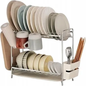 Odkapávač na nádobí Dvoupatrový odkapávač na nádobí - Široký