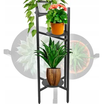 Stojan na květiny DRŽÁK NA KVĚTINÁČ KOVOVÝ STOJAN NA KVĚTINY ROSTLINY KVĚTINÁČE 3 POLICE LOFT 81