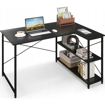 Psací stůl Rohový psací stůl Costway 120 x 88 x 74,5 cm černý