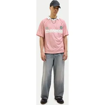 Pánské oblečení Jack & Jones Polokošile Retreat 12277379 Růžová Loose Fit M