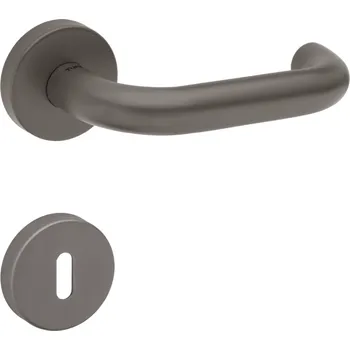 Dveřní kování TI - COSLAN - R 2000 rozety BB, klika/klika T - Titan (141)