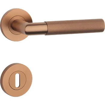 SH - OVAL - R 1742 PRO 8 MM rozety BB, klika/klika CUM PVD - Měď matná PVD