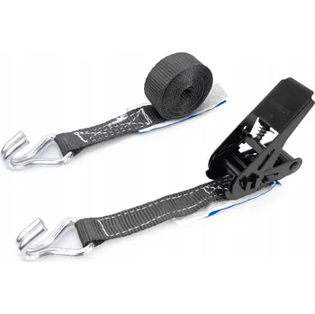 Upínací popruh Popruh 6m / 25mm pro přepravu a upevnění nákladu S RÁČNOU A HÁKY norma 12195-2