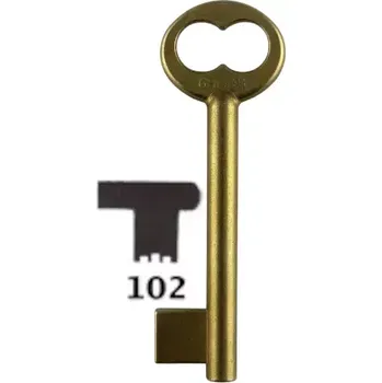 Klíč Klíč dózický široký předřezaný S102 6HOB3 mosazný