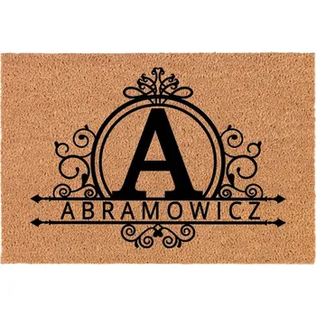 KOKOSOVÁ ROHOŽKA rozměry 60x40 cm personalizovaná Příjmení PÍSMENO A Vz