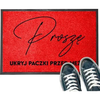 VSTUPNÍ ROHOŽKA 40X60 KE DVEŘÍM S NÁPISEM UKRYJ PACZKI PRZED MĘŻEM