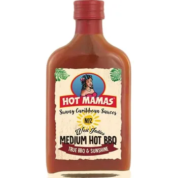 Omáčka Hot Mamas Sunny Caribbean Medium Hot BBQ grilovací omáčka