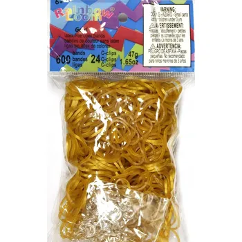 kreativní sada Rainbow Loom Original - gumičky - 600ks - transparentní zlatá