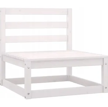 Zahradní středová pohovka, bílá, masivní borovicové dřevo