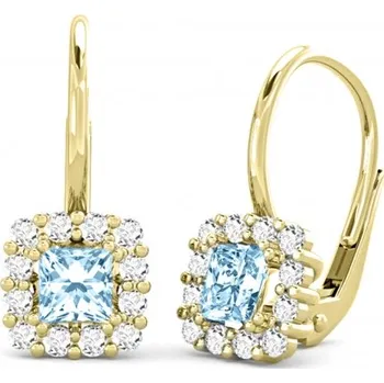 Náušnice Couple, Elegantní visací náušnice Clara, žluté zlato se zirkony, 585-66-3-0298.0Z00.0.00.103.07