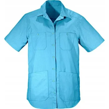 Dámská halenka DÁMSKÁ HALENKA S KRÁTKÝM RUKÁVEM MODRÁ CLINIC DRESS velikost 50/52