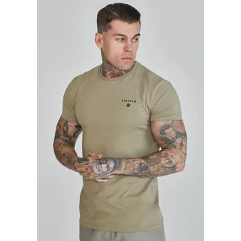 SikSilk Khaki Tričko Muscle Fit Velikost: XL