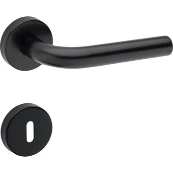 Dveřní kování TI - MONA - R 2001 rozety PZ, koule/klika pravá BS - Černá matná (153)