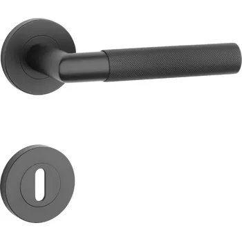 SH - OVAL - R 1742 PRO 8 MM rozety BB, klika/klika BS - Černá matná