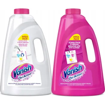 Odstraňovač skvrn Sada Vanish Oxi Action Tekutý odstraňovač skvrn pro barvu a bílou barvu 2 x 3 L