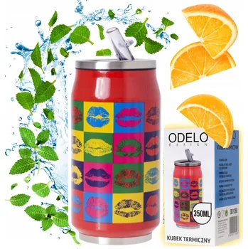 Termoska TERMOHRNEK SE SLÁMKOU TERMOSKA LAHEV NA PITÍ ODELO ČERVENÝ RTY 350ML