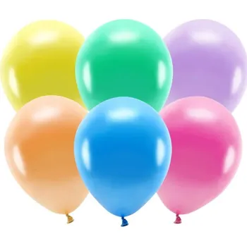 Balónek PartyDeco Eko balónky metalické barevný mix 10ks