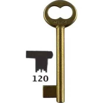 Klíč Klíč dózický úzký předřezaný A120 6HOB4 mosazný