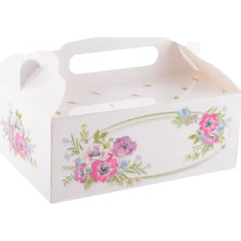 Svatební dekorace Paper Design Dortová krabice 20x15x8cm květinový motiv