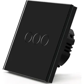 vypínač DOTYKOVÝ STMÍVAČ SVĚTLA SKLENĚNÝ TROJITÝ 3K WIFI TUYA SKLENĚNÝ VYPÍNAČ