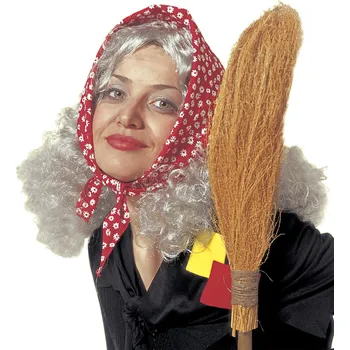 Karnevalová paruka Widmann Paruka polodlouhá s šátkem čarodejnice šedá