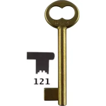 Klíč Klíč dózický úzký předřezaný A121 6HOB4 mosazný