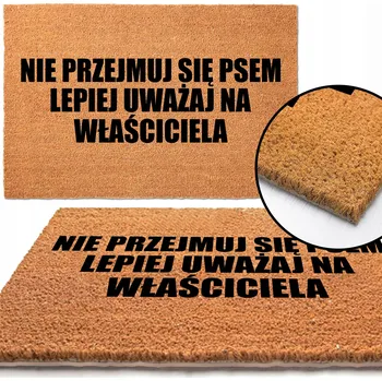 Rohožka DÁRKOVÁ KOKOSOVÁ ROHOŽKA S NÁPIS NIKOGO NIE MA W DOMU DÁREK