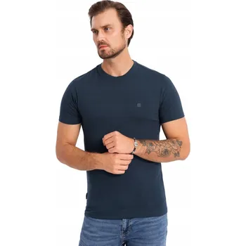 Pánské tričko Pánské tmavě modré bavlněné tričko Ombre OM-TSCT-0220 V2 vel XL